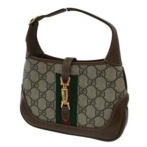 Gucci Jackie GG Supreme Bag Beige Tan Brown